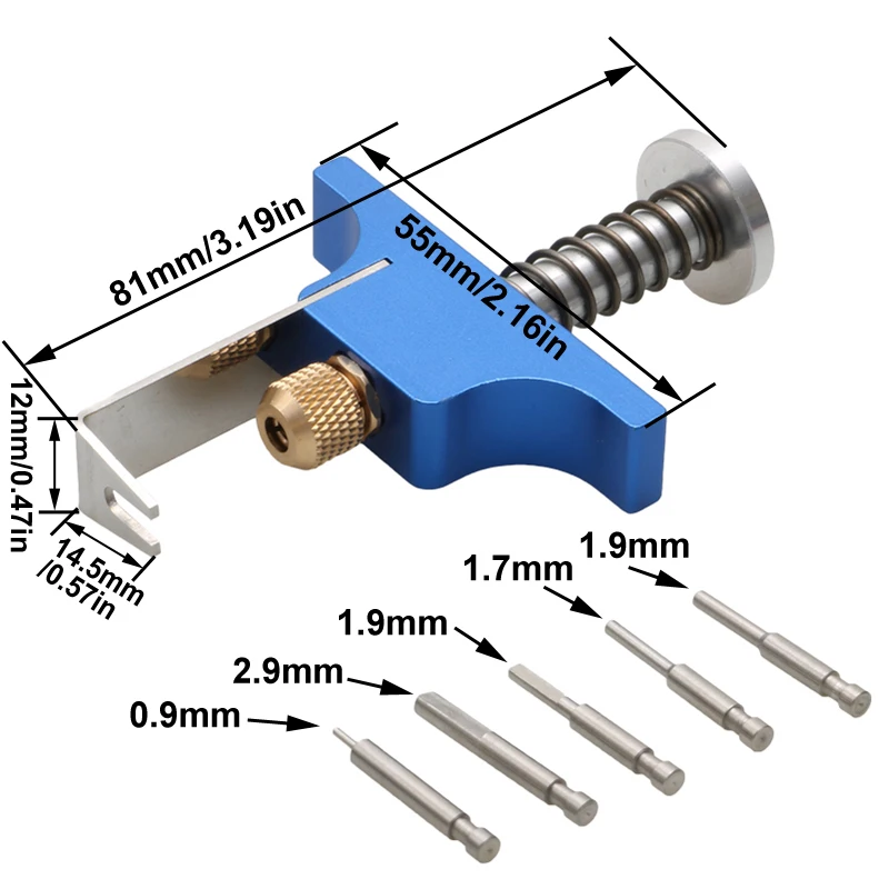 1Set Propeller Removal Tool w Replacement Ejector Pins Aluminum Alloy Props Remover Puller for BetaFPV Air65 75 RC Racing Drone