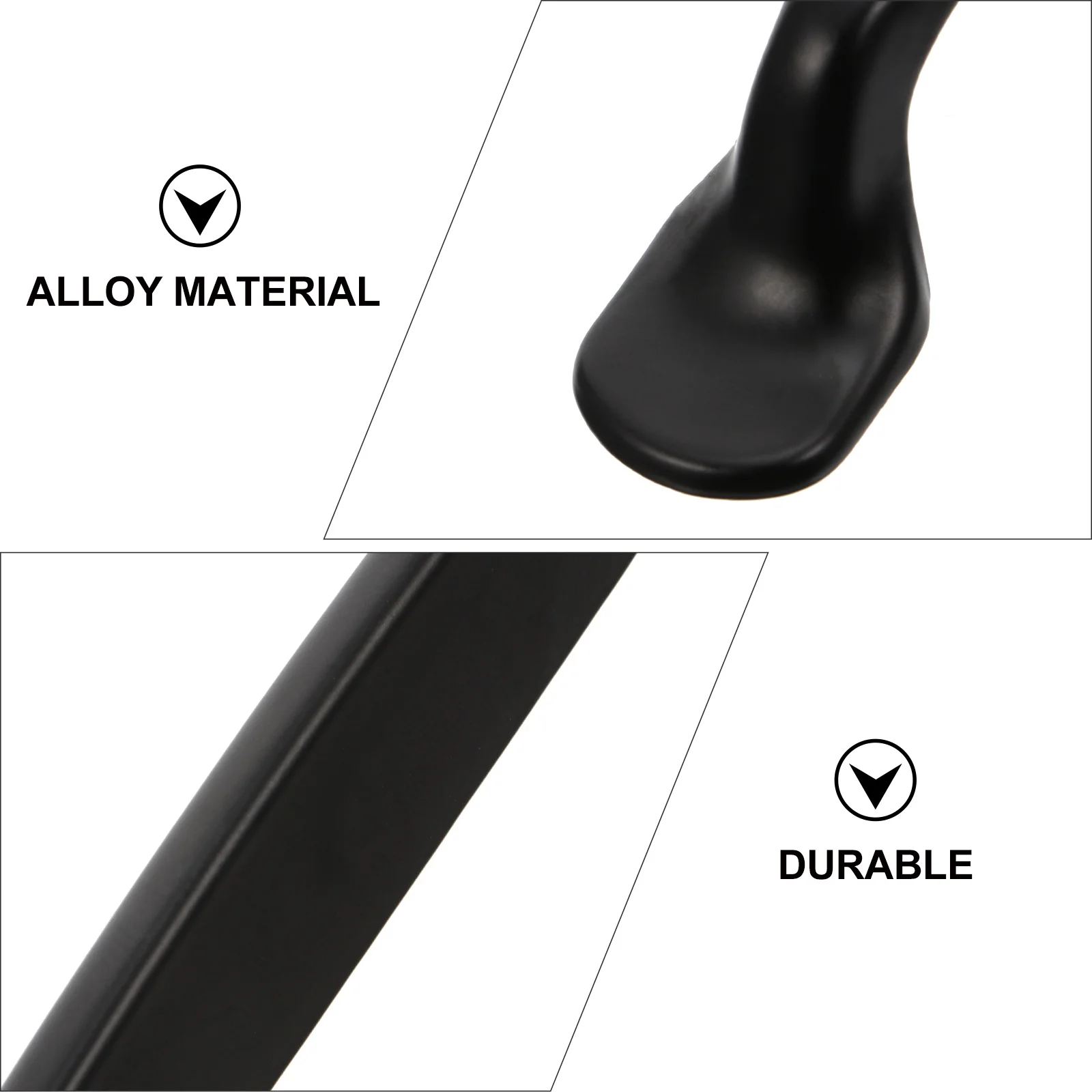 

6pcs Cabinet Pulls Matte Black Drawer Handle Cupboard Door Pull Furniture Hardware Replacement Durable Alloy Grip For Kitchen