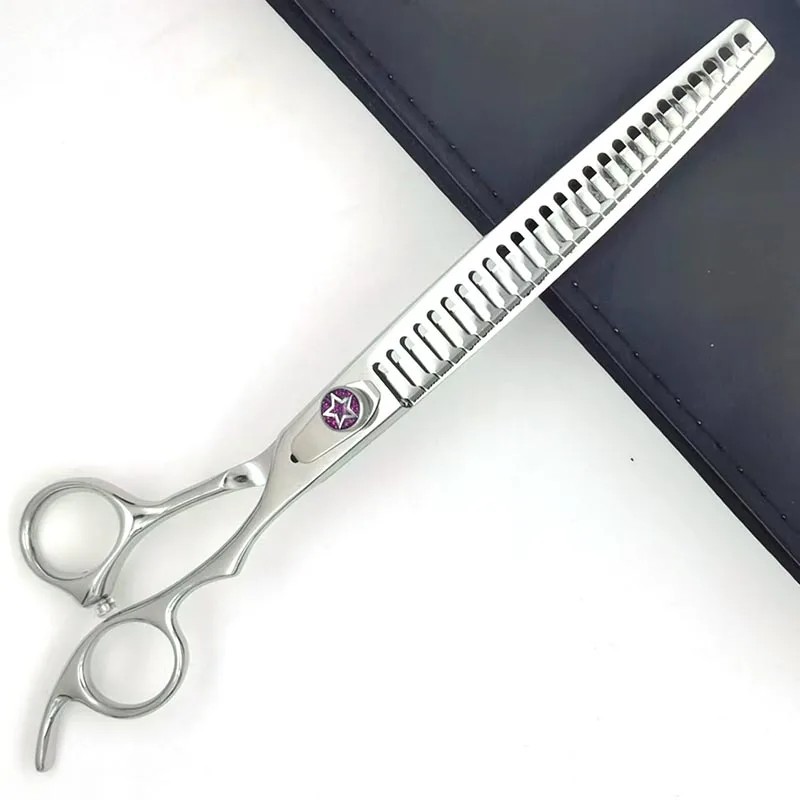 8 inch stainless steel shark teeth dog hair grooming scissor pet thinning shear with micro teeth