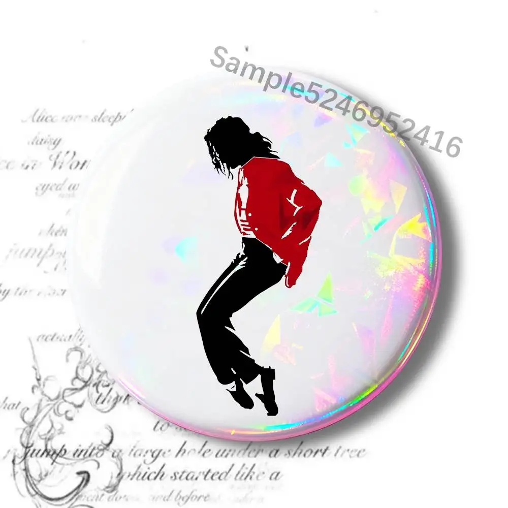 M-Michael Jackson Bad Off the Wall Badges Button Pins Brooch Creative Funny Quotes Clothes Backpack Jewelry Gift For Kid Friends view 3