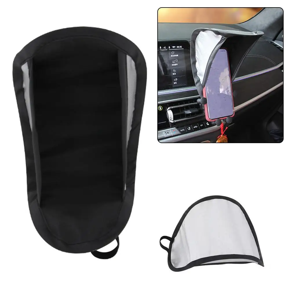 

Автомобильный солнцезащитный козырек для мобильного телефона, солнцезащитный козырек на приборной панели автомобиля, складной чехол для хранения, навигация, защита от солнца, путешествия, мобильный и M0W4