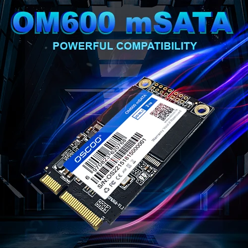 OSCOO MSATA Internal SSD 256GB 512GB SATA 3 6Gb/s 3D NAND Mini Solid State Drive for Laptop PC Desktop