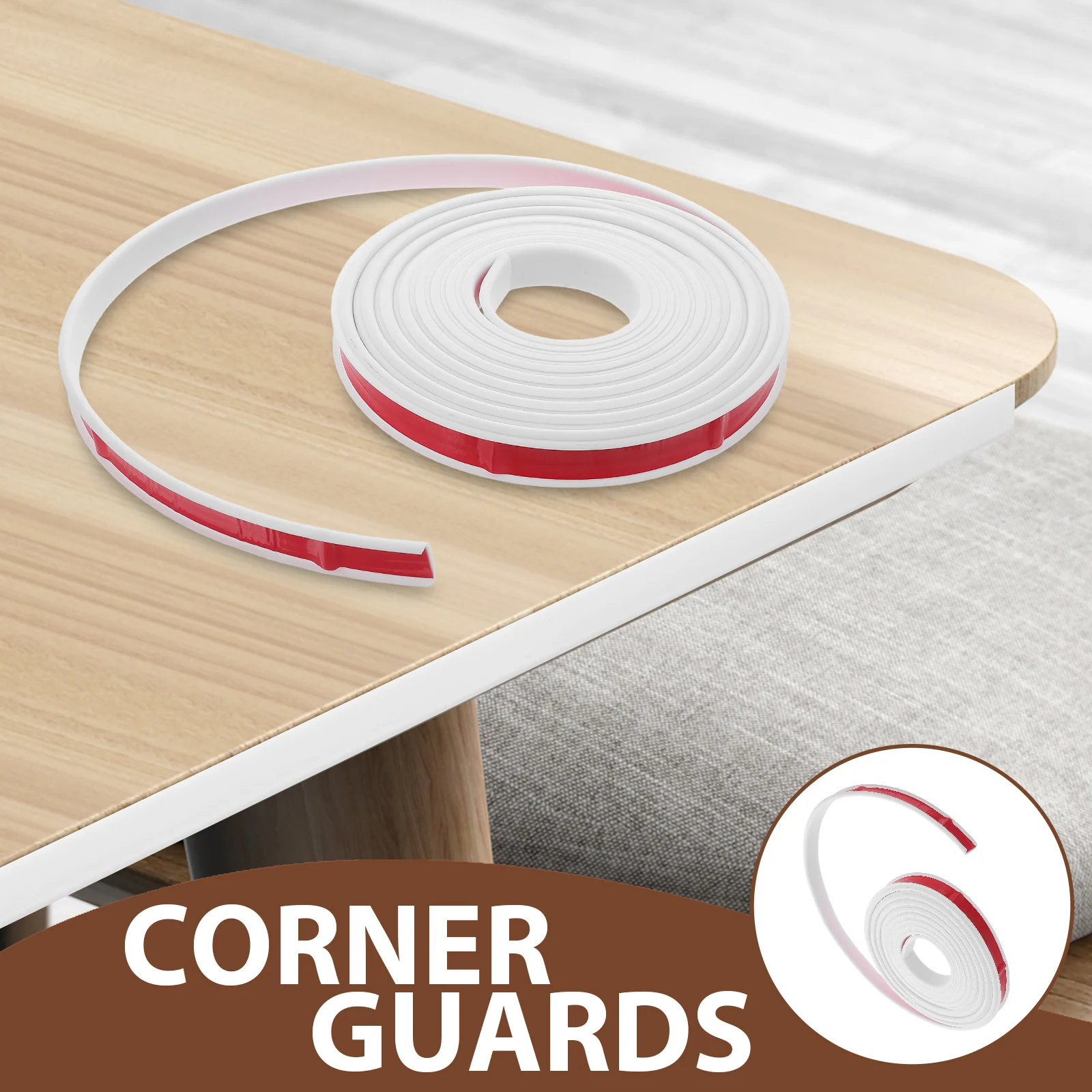 1 لفة ذاتية اللصق على شكل حرف U حافة النطاقات قشرة مرنة متفوقا تقليم الأثاث حافة حامي قطاع لإصلاح خزانة الطاولة #4