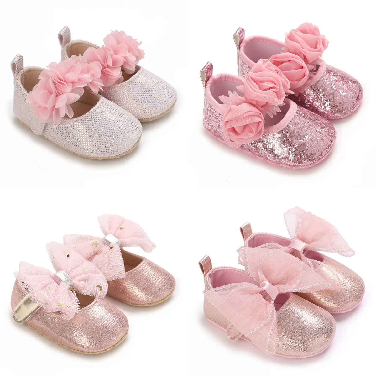 Trendy Cute Bowknot Ballet Flat Shoes For Baby Girls,Lightweight Wear-resistant Flat Shoes For Spring AndAutumn