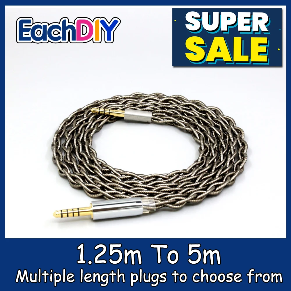 

99% Pure Silver Palladium + Graphene Gold Earphone Shield Cable For Fostex T60RP TR-80 TR-90 HIFIMAN Edition S Deva HE-R10