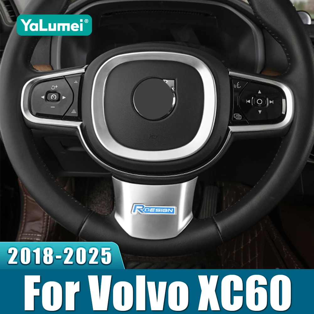 Für Volvo XC60 XC90 V90 S90 2018 2019 2020 2021 2022 2023 2024 2025 ABS Auto-Lenkrad-Verkleidungsrahmen Innenraum-Zubehör