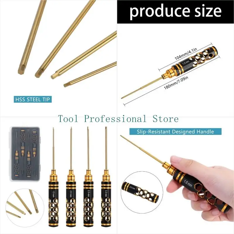 

57QF Wrench 1.5/2/2.5/3.0mm Tip Honeycombs Handle Remote Control Vehicles