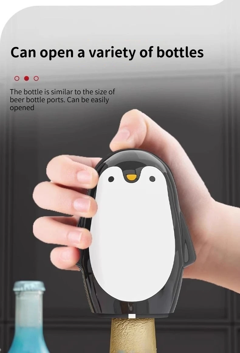 Otwieracz do wina Kreatywny magnetyczny otwieracz do piwa Korkociąg do wina Stal nierdzewna Pingwin Kuchenny otwieracz do butelek Narzędzia barowe