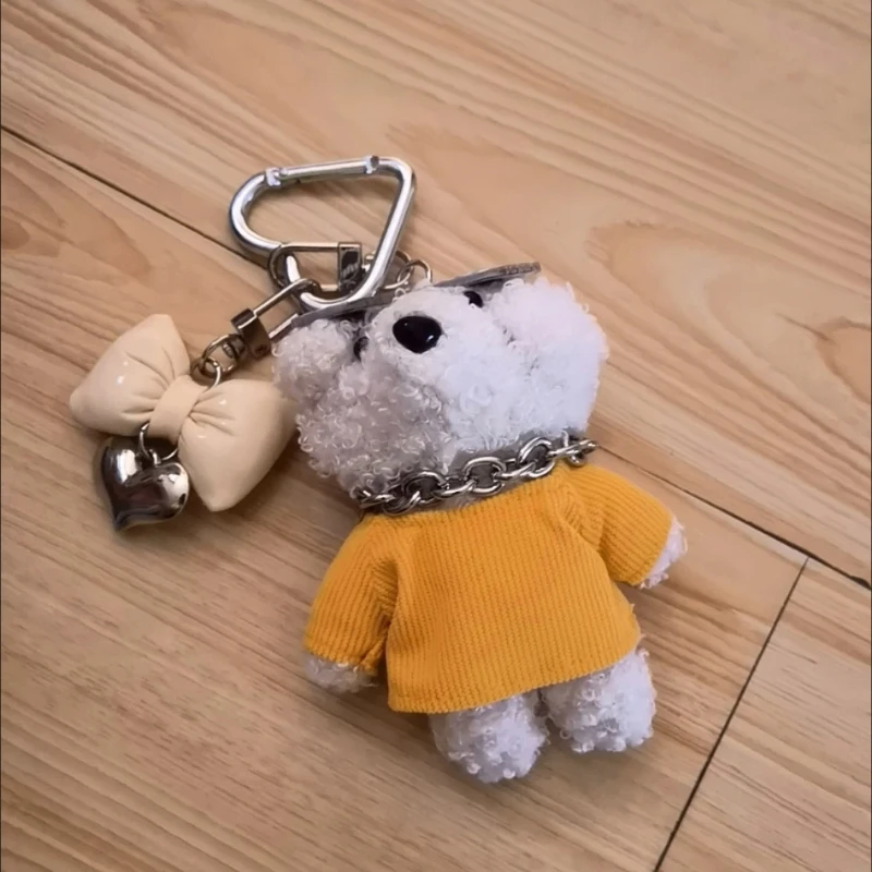 الإنترنت المشاهير النظارات الشمسية الإبداعية هاني الكلب أفخم قلادة لطيف كلب صغير المفاتيح شنقا الديكور زوجين حقيبة دمية