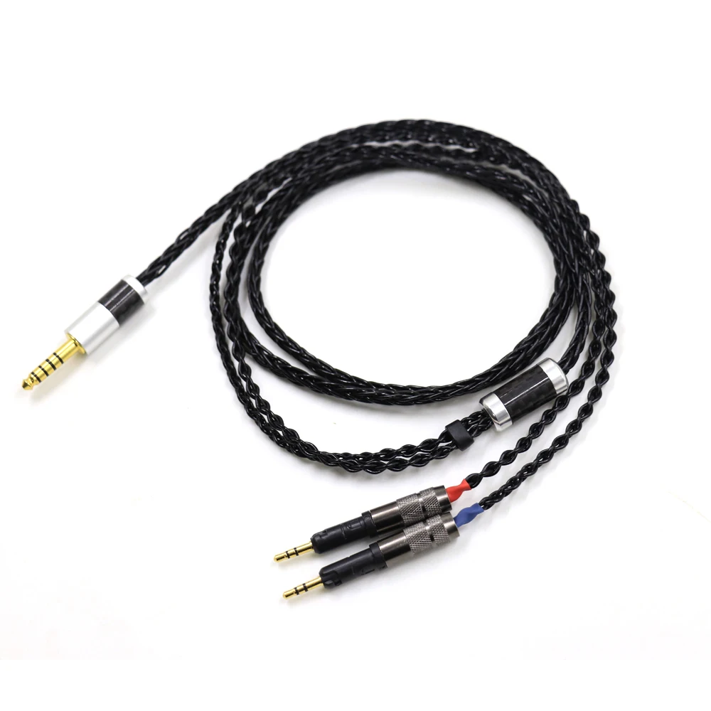 

TOP-HiFi 4.4/2.5mm Xlr 152 Core Black Silver Plated Earphone Upgrade Cable for ATH-R70X R70X R70X5 Headphones