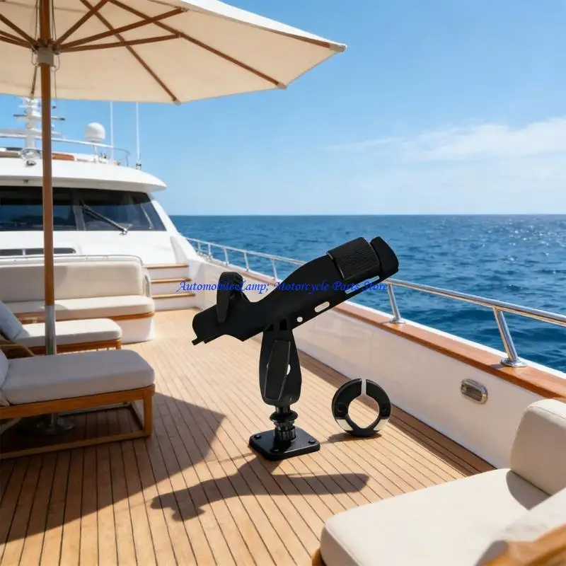 H7BD Hard Plastic Fishing Rod Base Allowing Smooth cycle Rotation And Easy Assembly Without Tools