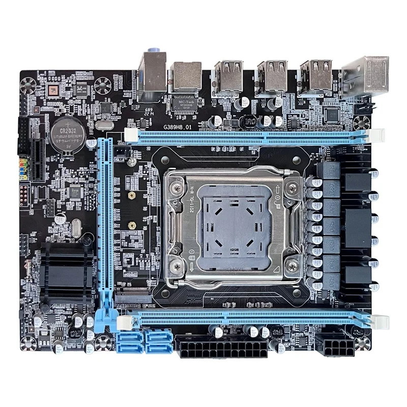 X79 Motherboard V389+SATA Cable+Switch Cable+Baffle M.2 NVME LGA2011 Support E5 2630 2660 2650V2 CPU For CF LOL PUBG