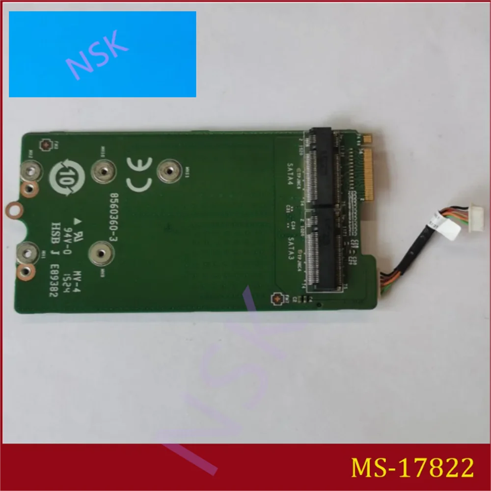 Original MS-17822 FOR MSI GT72 GT72S PCIE RAID Hard Disk Small Board with Cable 4 Port 100% Test  OK