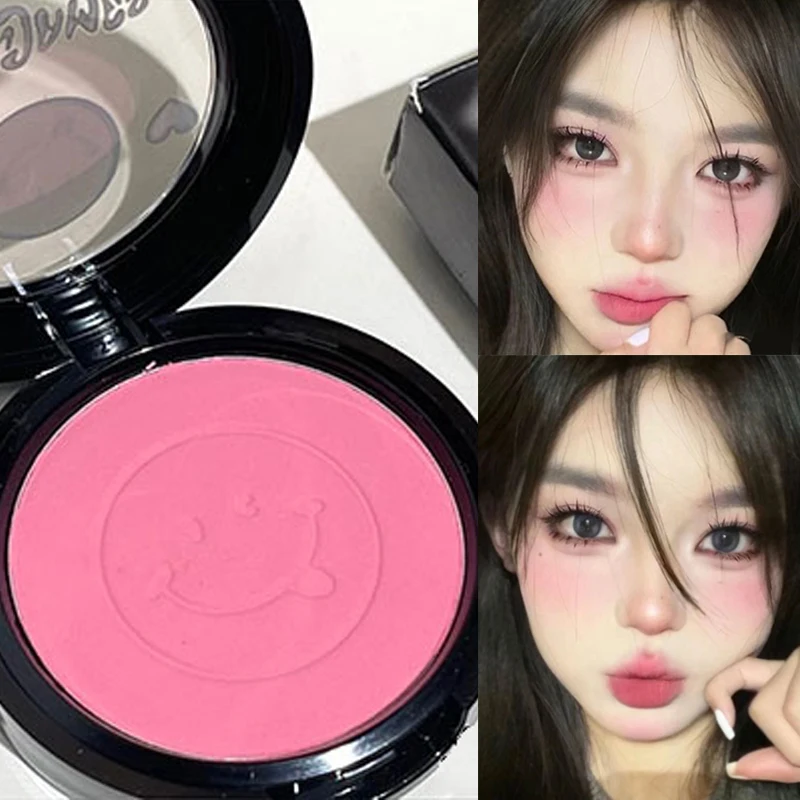 Rose Blush Low Saturation Girl Single Palette Blusher Powder Matte Natural Cheek Contour Tint Facial Blusher Cosmetics Palette