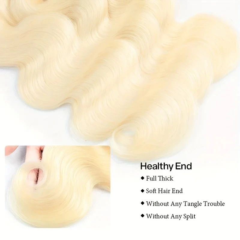 Haia-Bundles de tissage de cheveux brésiliens pour femmes, Extensions de cheveux humains, Blond miel, 3/4 Bundles