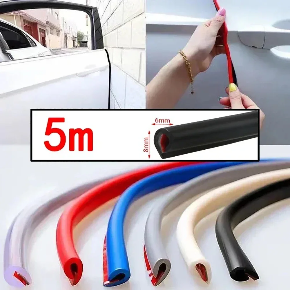 Car Door Protector Edge Scratch Strip Guard Trim Automobile Door Anti Collision Protection With Steel Car-styling
