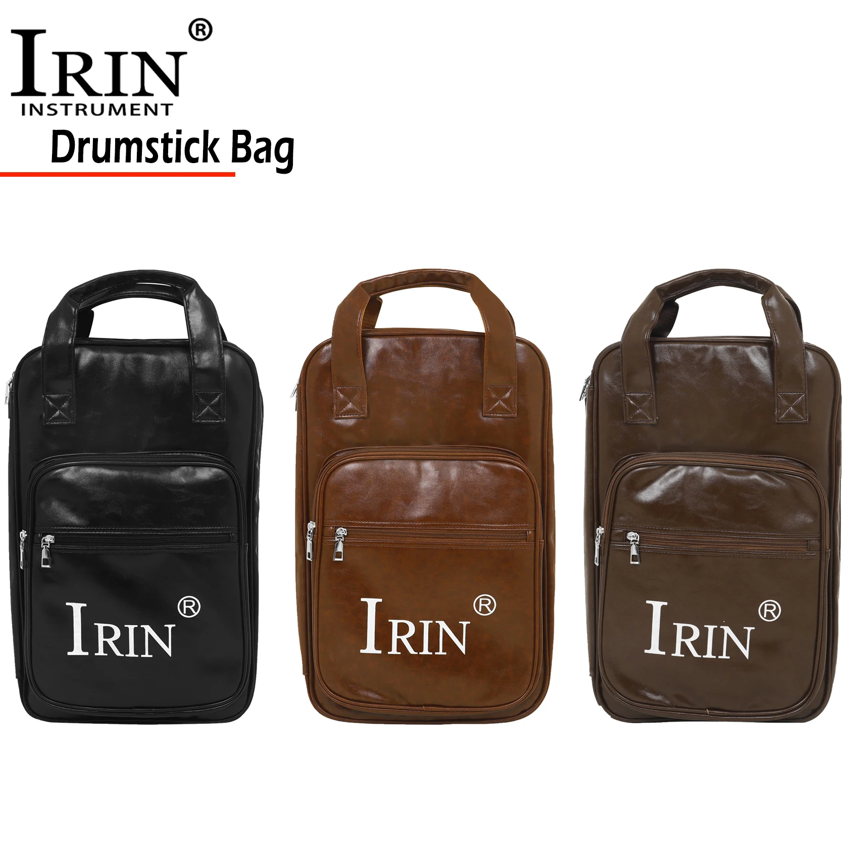 

IRIN Drumstick Bag PU Material Drum Sticks Storage Bags Drumsticks Carrying Case Percussion Instruments Specialized Parts
