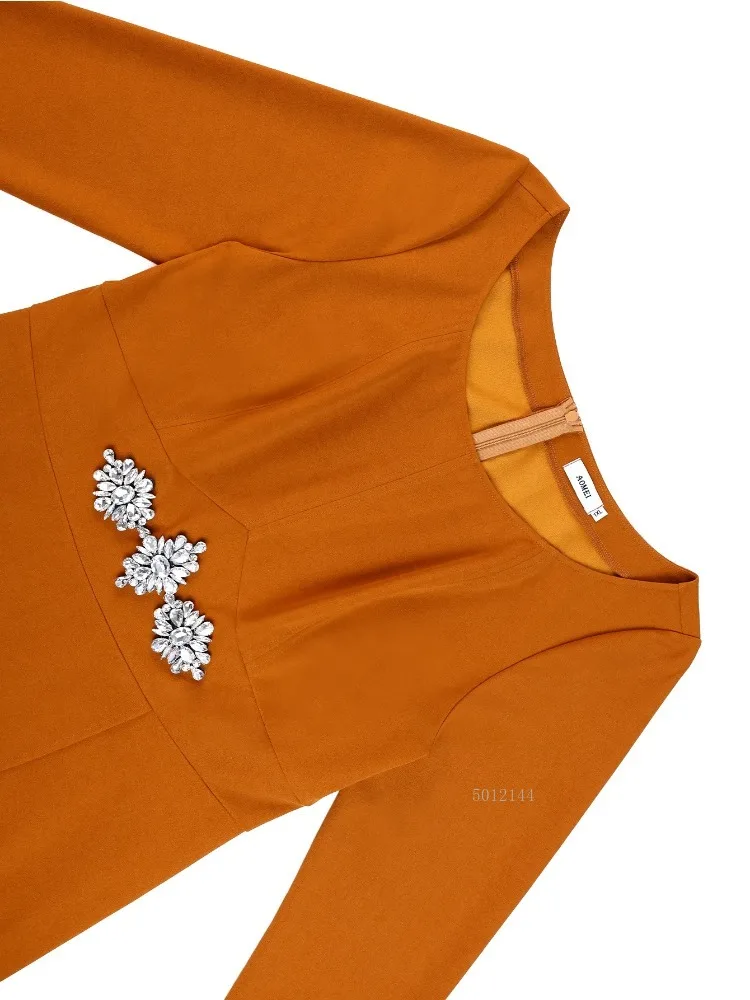 أنيقة ألف خط فساتين متوسطة الطول للنساء السفينة طوق طويلة الأكمام مطوي الماس الخصر زخرفة حفلة الكنيسة مكتب سيدة العباءات جديد