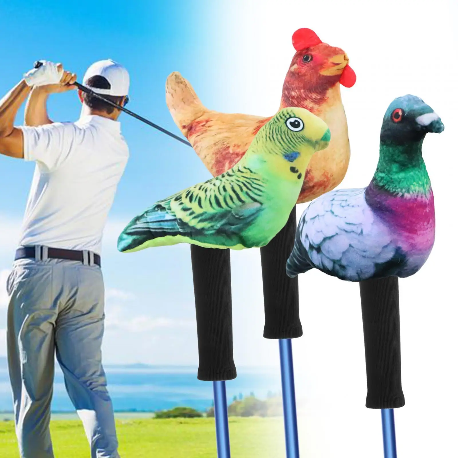 Animal Golf Wood Headcover Golfer Gift Guard Club Giveaway Practical Protective Sleeve Anti Scratch Lovely Golf Club Head Cover