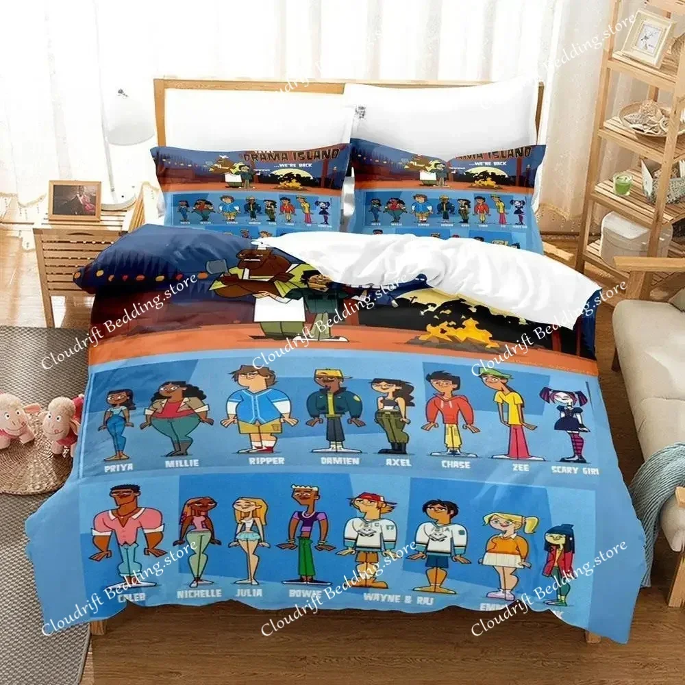 New Total Drama Bedding Set Single Twin Full Queen King Size Bed Set Aldult Kid Bedroom Duvet cover Sets Anime Bed Sheet Set026