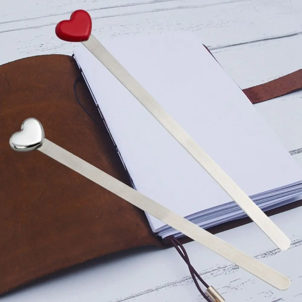 เครื่องเขียนอุปกรณ์สํานักงานโรงเรียนหนังสือสนับสนุน Love Heart Reading Assistant หนังสือคลิปคู่บุ๊คมาร์ค Bookmark Pagination Mark
