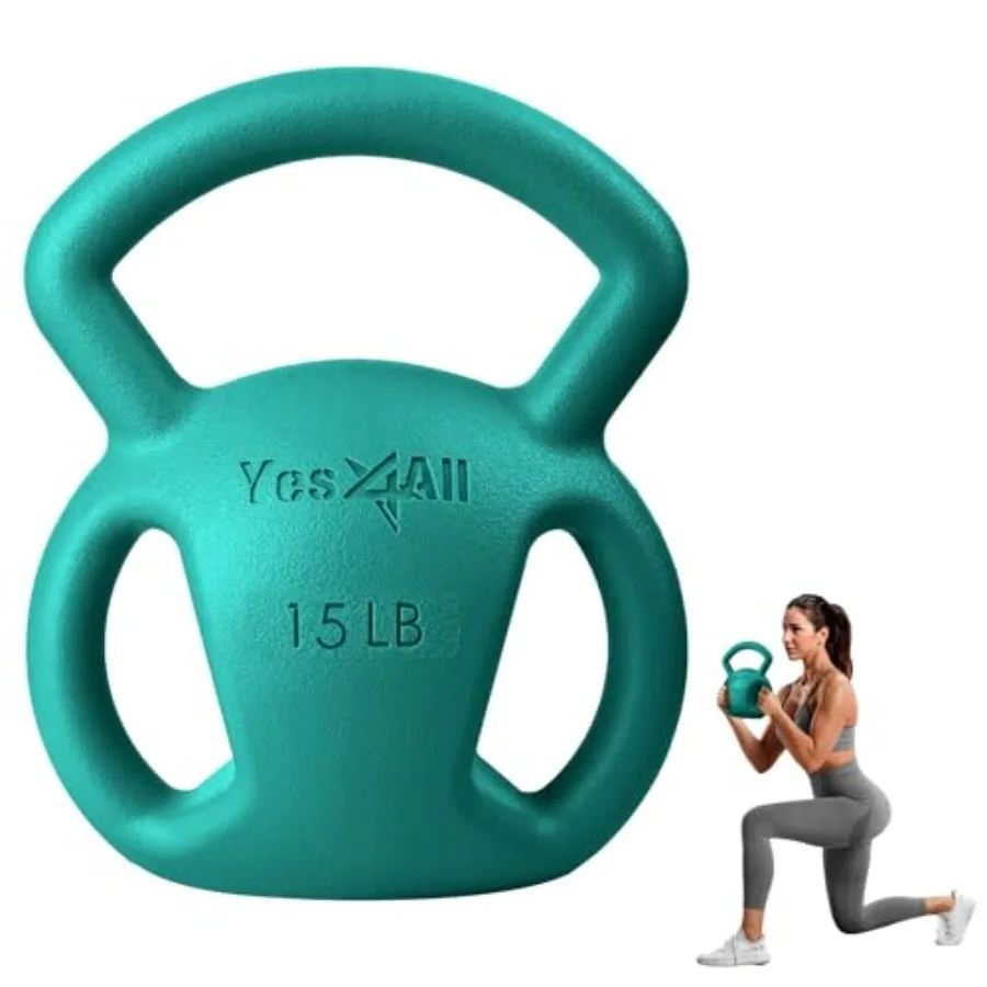 

Home gym kettlebell strength training for women cast iron with black epoxy coating wide multi-grip textured handle 525 lb singl