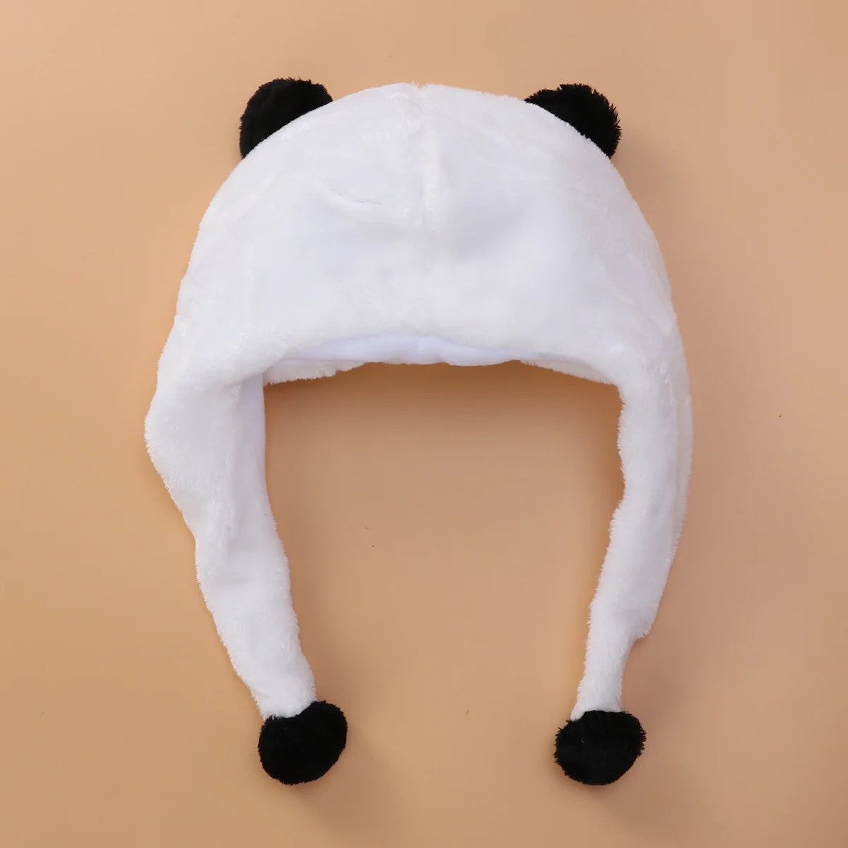 

Animal Winter Ski Style Panda Earflap Hood For Kids Adults White Warm Elastic For Cold Weather Halloween Party Costume