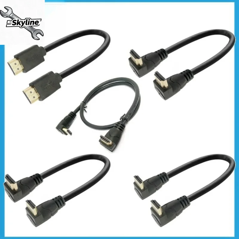Suitable for Giselle, dual elbow HDMI 2.0 high-resolution video TV cable