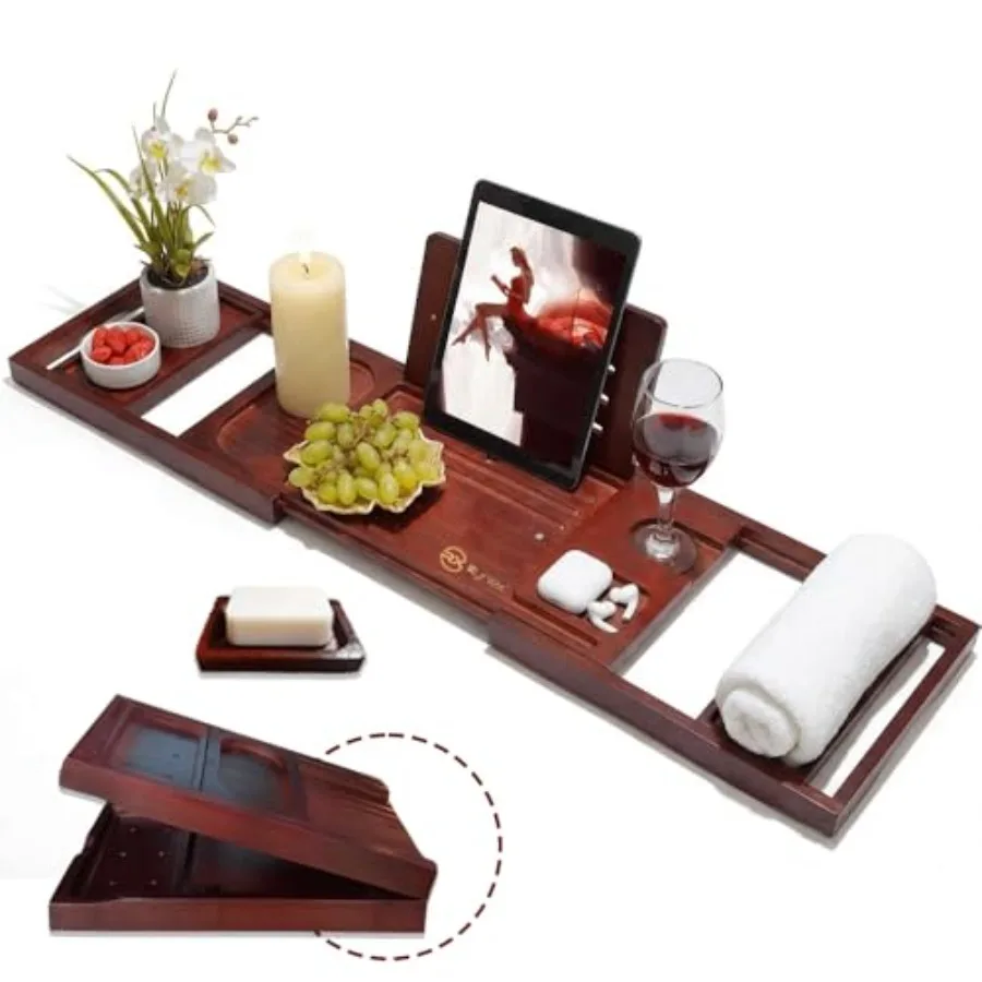 

attu Tray Foldale and Waterproof attu Caddy wit Pone Wine and ook older attu Self Adjustale Luxury attu Tray for Tu Relaxation