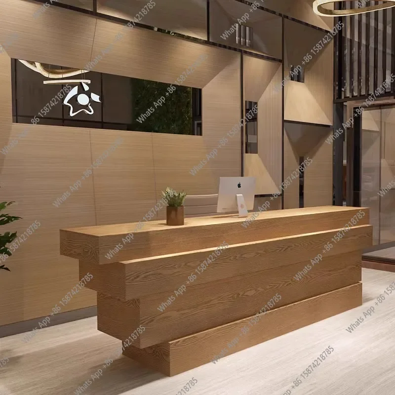 

J Салон красоты Стойки регистрации Современный деревянный отель Роскошный бар Дизайн ресторана Стойки регистрации Исполнительное бюро Модная мебель