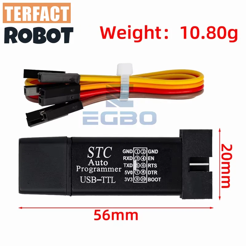 1~10PCS MCU STC 51 Microcontroller Downloader Auto Programmer / 3.3V 5V Universal / Dual Voltage USB to TTL DownLoad Cable
