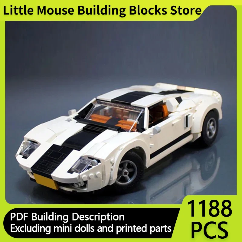 

Модель Speed Champion MOC, строительные кирпичи GT40, верхний уровень, спортивный автомобиль, модульная технология, подарки, детский костюм, игрушки, праздничная сборка