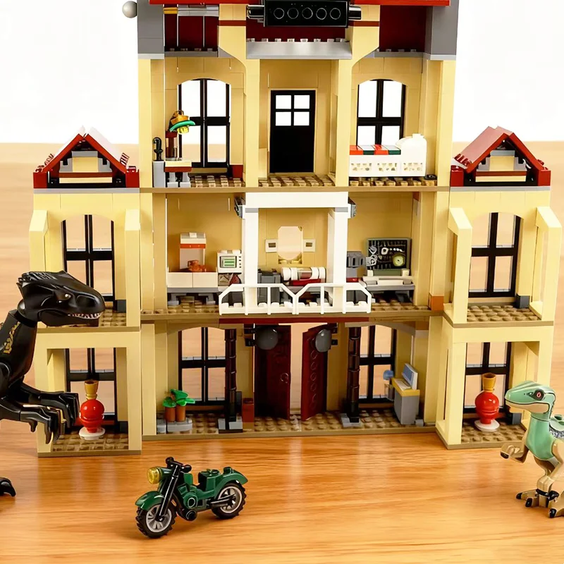 

Совместимые наборы для третьих вечеринок, серия «Мир динозавров», строительные блоки, индортор, атакующий парк, сборные игрушки для детей ﻿