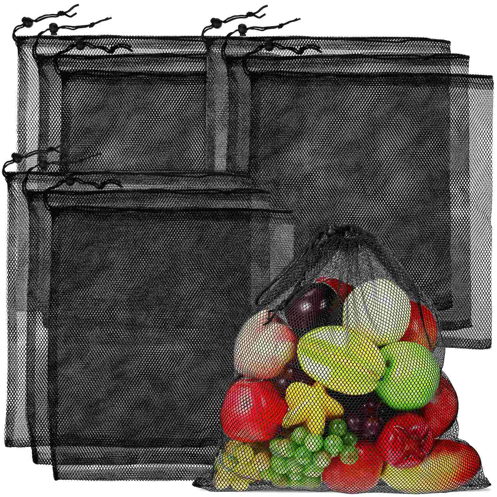 10 Pcs Drawstring Mesh Bag Net Laundry Bags Sports Equipment Ball for Beach Backpack Fitness