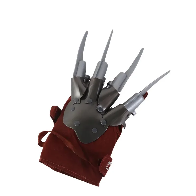 Ghost Claw Gloves Halloween Costume Plastic Claws Fabric Gloves Horror Hand Props Haunted House Scary Cosplay Accessory Non Glow