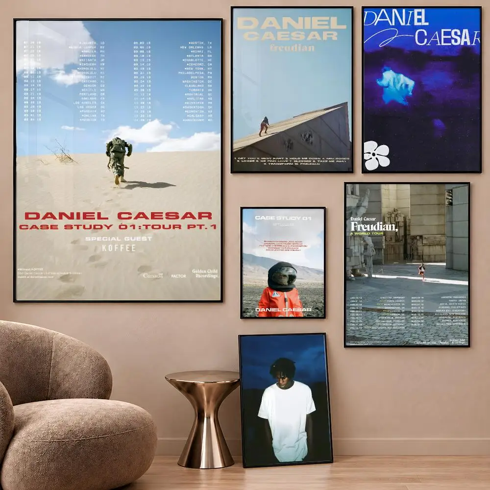 Get You Freudian Daniel Caesar Singer Poster Aesthetic Wall Art Poster HD Waterproof PP Self Adhesive Bedroom Dorm Room Decor