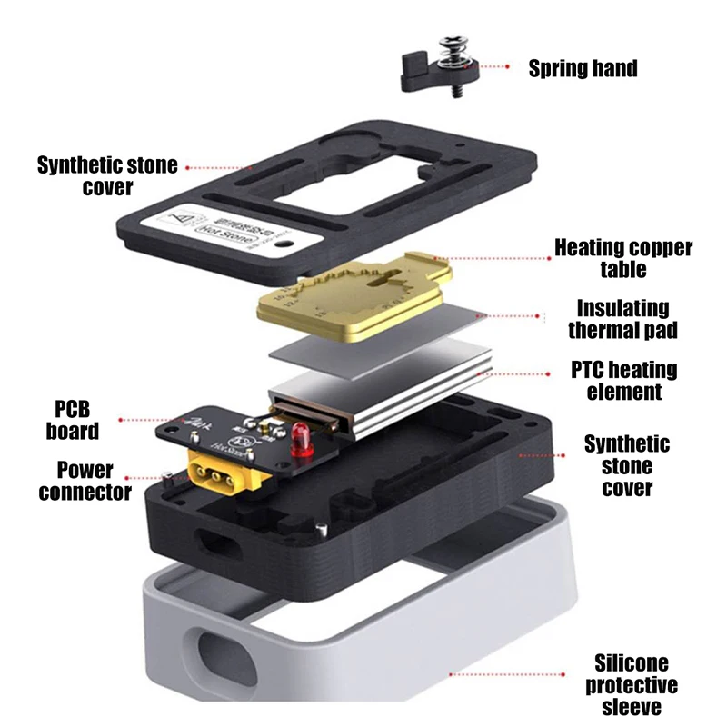 

QIANLI Constant Temperature Heating Glue Removal Platform is Suitable for iPhone CPU Hard Disk Fingerprint Cable Repair Platform