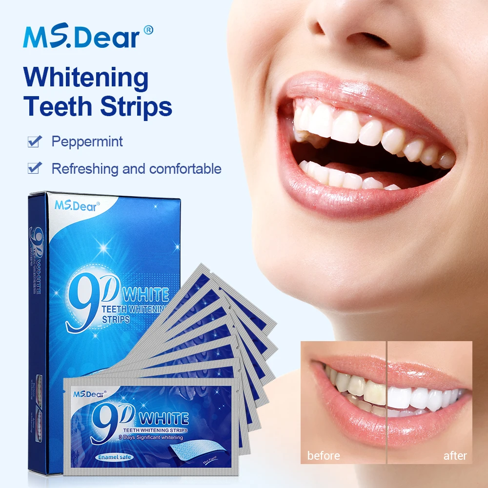 7/14/21/28/70 Pairs 9D Gel Teeth Whitening Strip White Tooth Dental Kit Oral Hygiene Care Strip False Teeth Veneers Whiten Gel