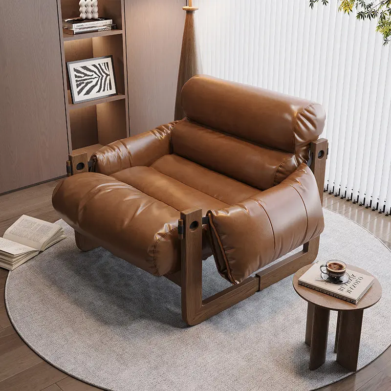 

Recliner Accent Living Room Sofas Modern Leather Relaxing Living Room Sofas Tiny House Lazy Tumbonas Playa Postmodern Furniture