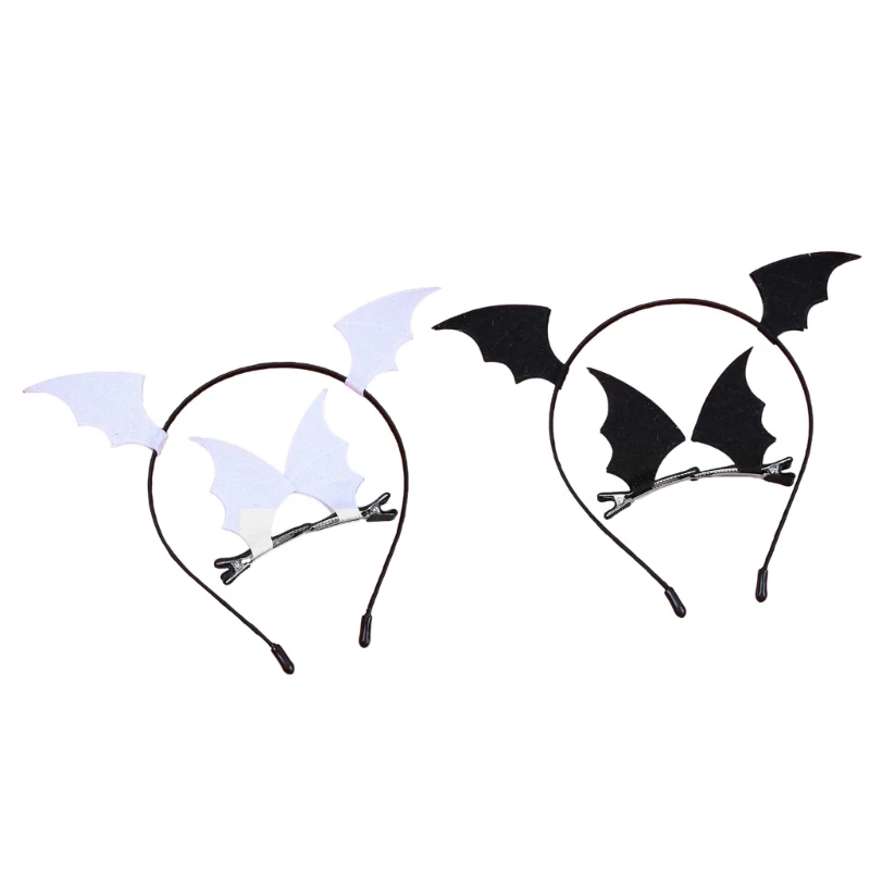 3pcs Party Headband Halloween Headpieces and Hairpin Set Devil Horns Hair Clip Dropship