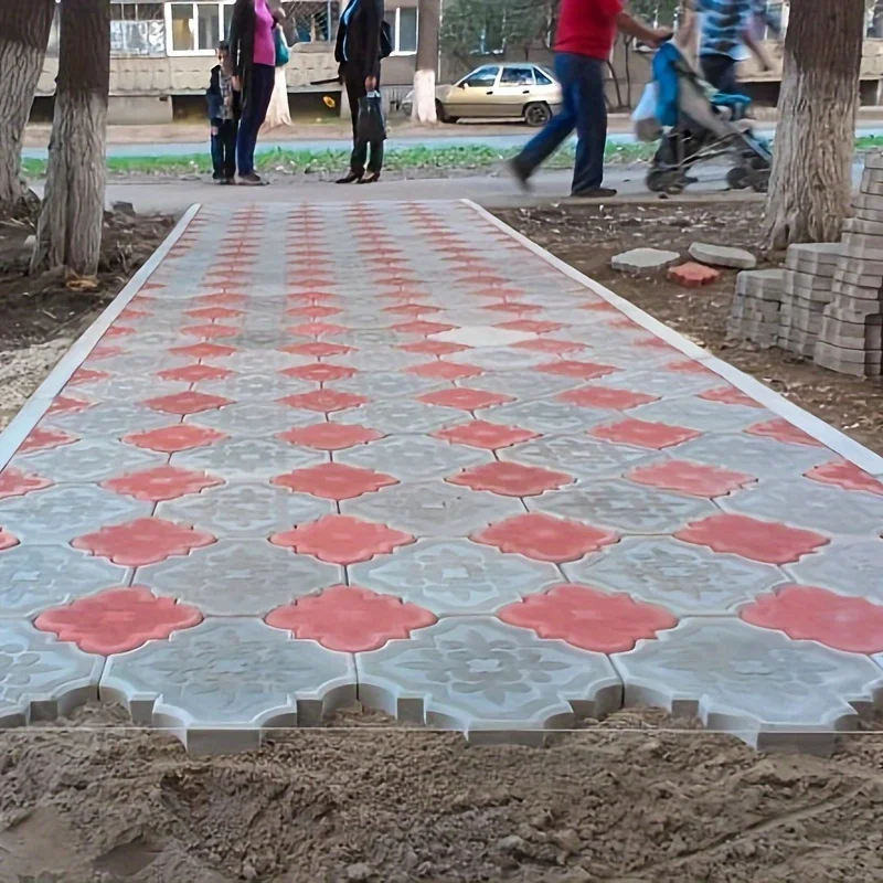 Two-Pack Upgraded Cement Stepping Stone Molds for Beautiful Concrete Paving Stones in Your Yard and Garden