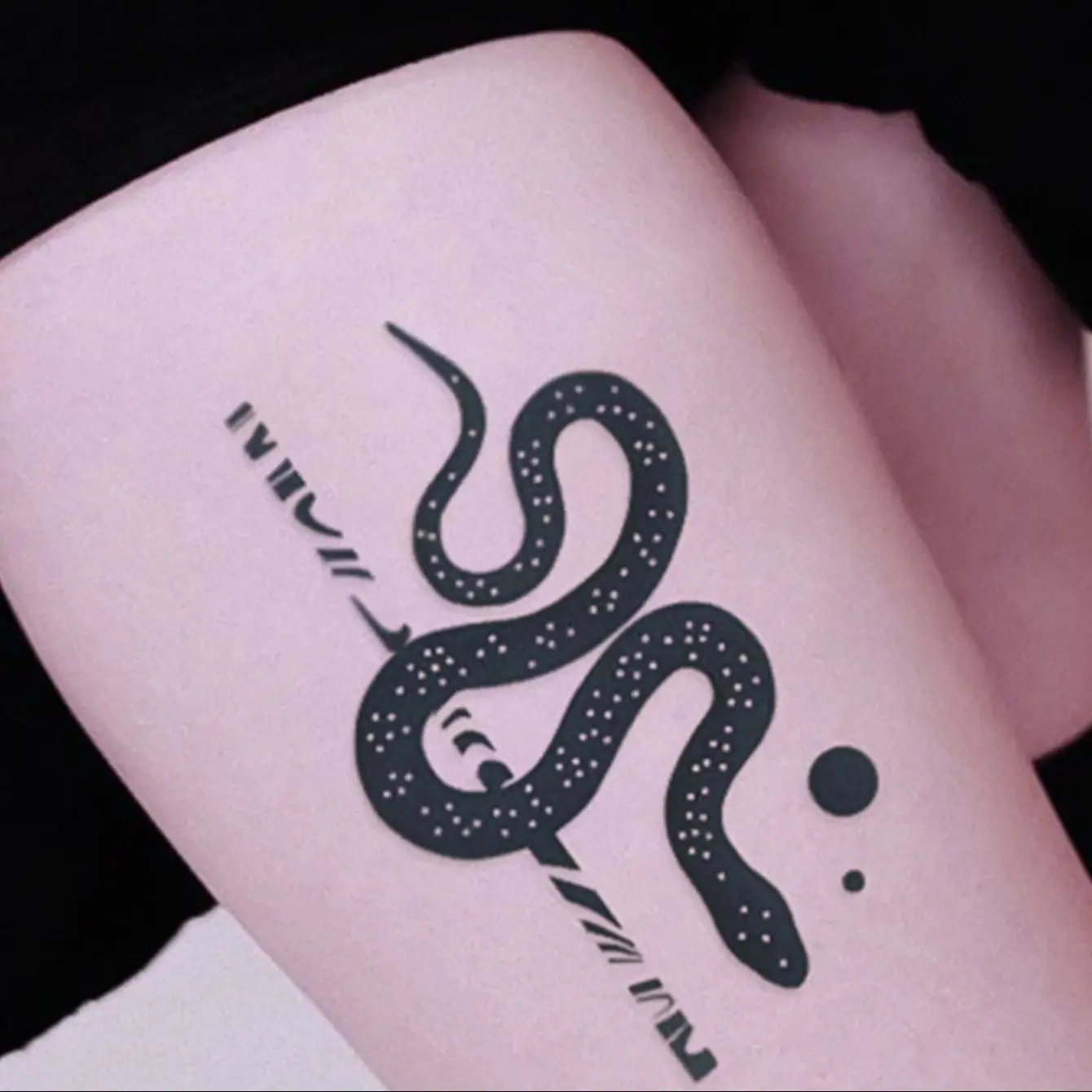 TATTOO 1PC Summer Snake Flower Temporary Tattoos Sticker Waterproof Cool Dark Style Unisex Water Transfer Fake Tattoo Accessory