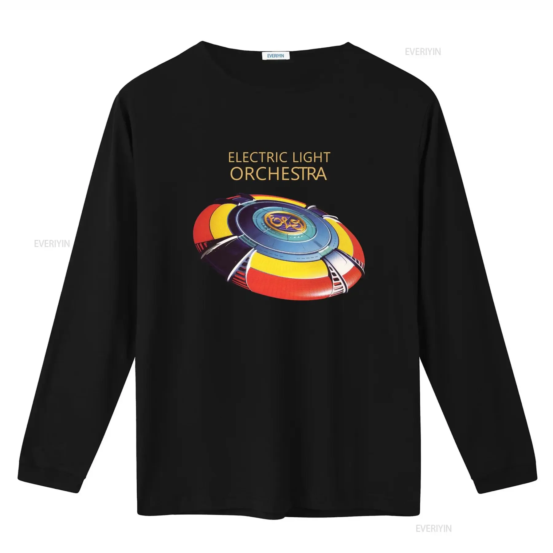 Electric Light Orchestra Retro Futuristic Spaceship Men's T Shirt vintage Washed Top For Everyday Wear Versatile Casual Unisex
