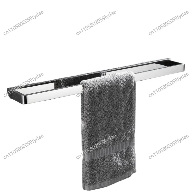 304 Stainless Steel Bathroom Single-Rod Towel Rack with Mirror