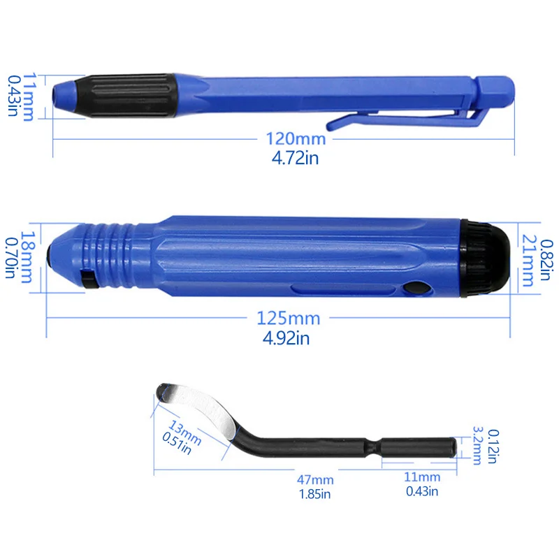 Burr Remover Trimming Knife Fixed Handle Pocket Scraper Blade Neaten Deburring Head Cutter 3D Tools