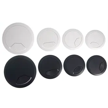 Plastový kryt otvoru pro drát, zásuvkový port, stůl, počítačový stůl, kulatý kabel, průchodka, držák kabelu, bílá, černá 50 mm/53 mm/60 mm/80 mm 8 nejlepší prodej kryt otvoru na stole - №2