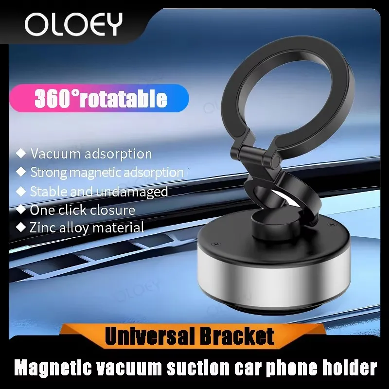 

360°rotatable vacum car holder For iPhone Samsung Xiaomi magnetic car mount vacuum phone holder