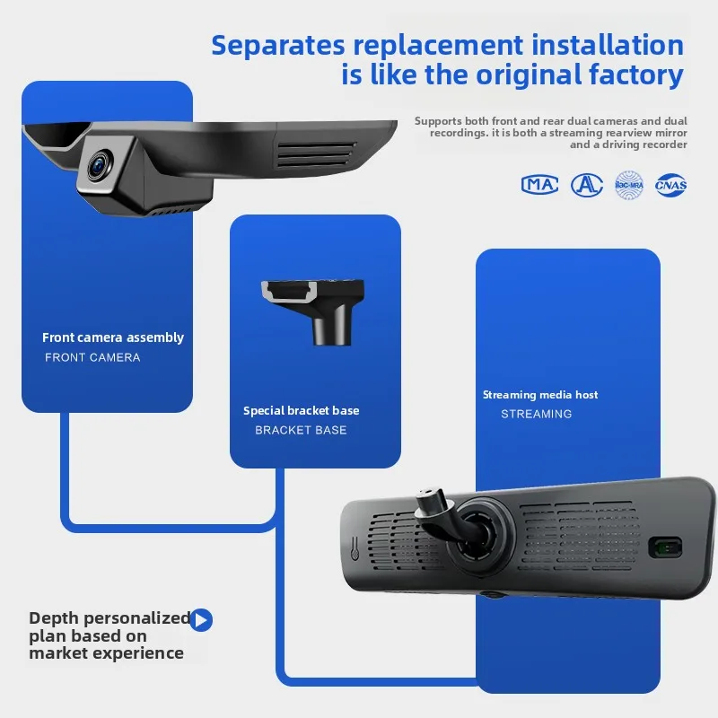 

Специальное HD зеркало заднего вида ночного видения, записывающее устройство для вождения, специальный автомобильный цифровой сигнал, потоковая передача мультимедиа, спереди и сзади, двойной, 1 год