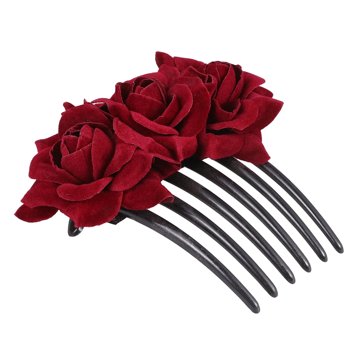 

Rose Hair Comb Floral Flower Barrettes Fancy Bride Bridal Accessories for Women