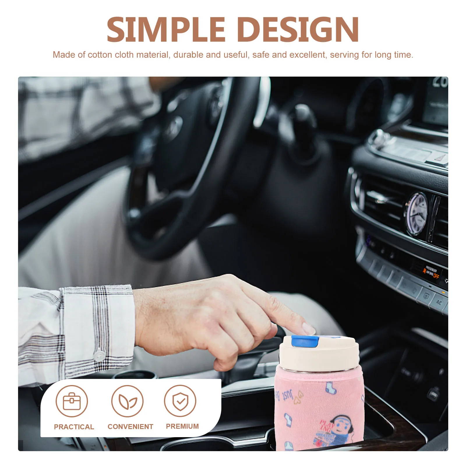 

Baby Cover Pink USB Car Heater Usb Baby Bottle Heater Insulation Bag Milk Bottle Protector Travel Nursing Keeps Warm